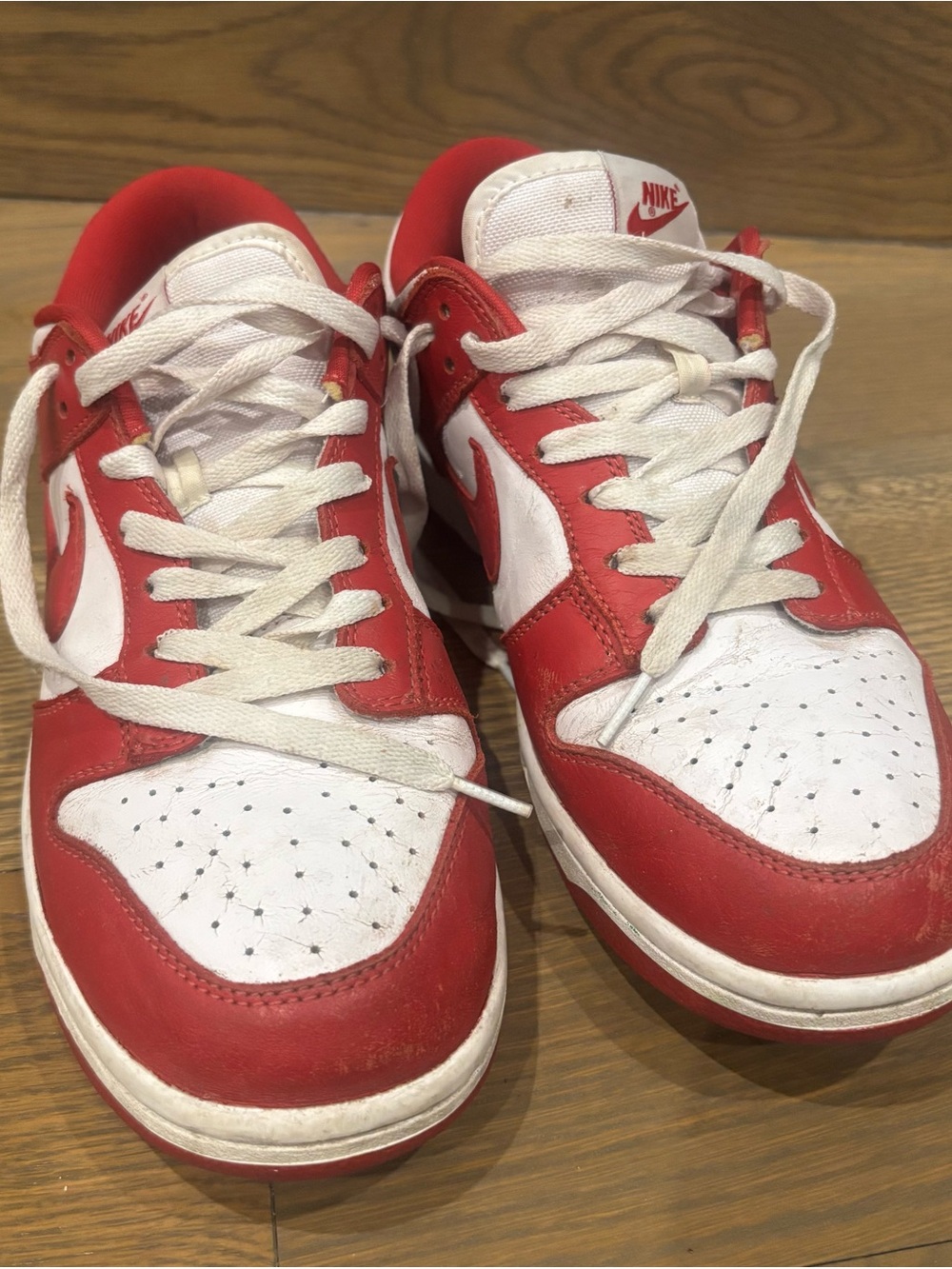 Nike Low Top Red and White Dunks 10